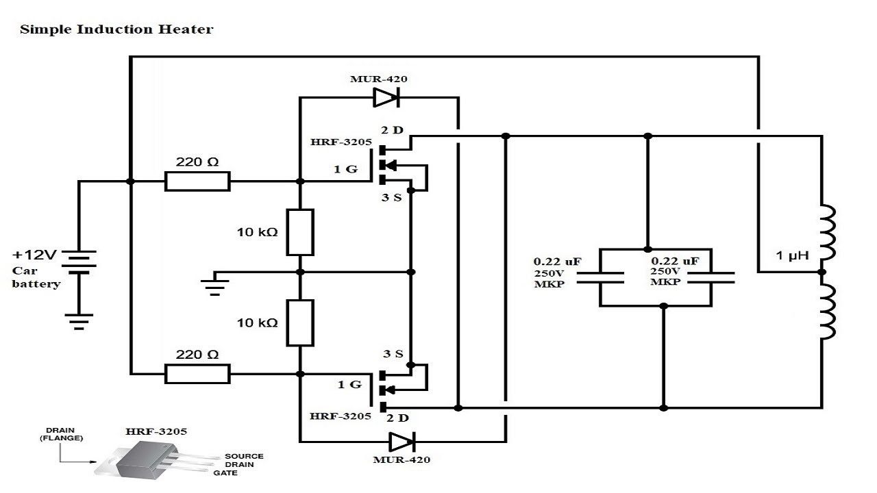 12V Induction Heater - build circuit, frequency, temperature - YouTube