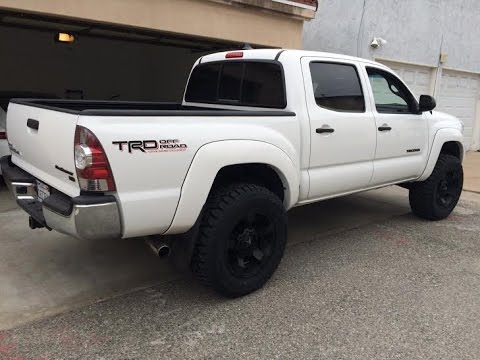 2012 Toyota Tacoma 2.5" lift Bilstein shocks 5100 - YouTube