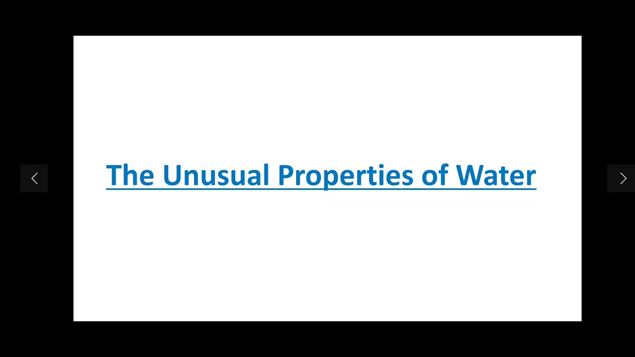Unusual Properties Of Water YouTube unusual-properties-of-water-youtube