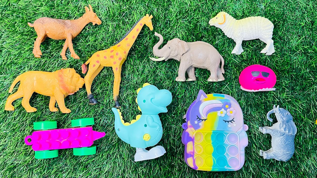 Satisfying with unboxing toys magic box pop it T-rex lego car sheep ...