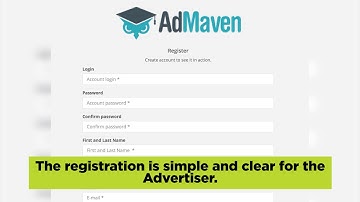 Ad-maven registration description