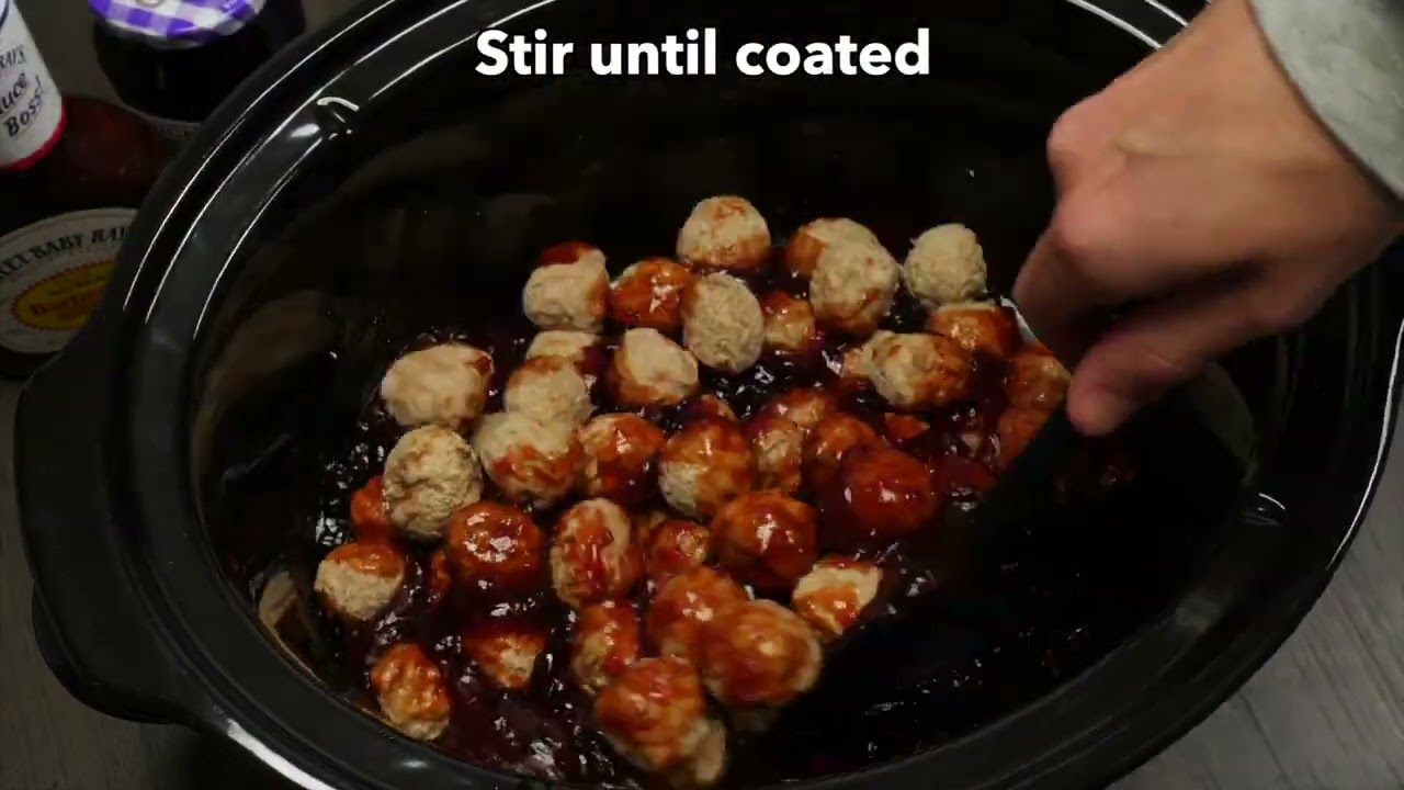 Slow cooker barbecue meatballs