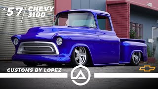 Custom '57 Chevy 3100 on Air Bags With Small Block 327