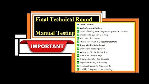 #46. Important Manual Testing Interview Questions for SDET #sdet #interview #java #qa  @SDET-tech