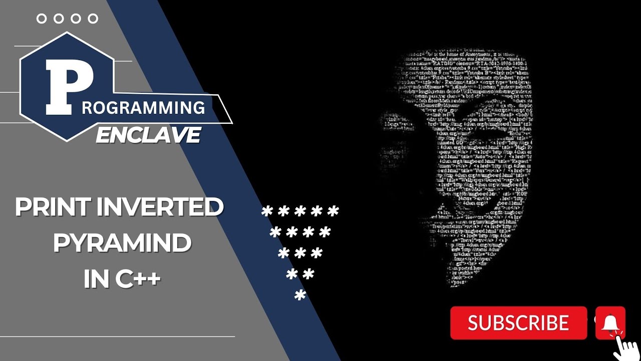 Print Inverted Pyramid shape in C++ | Step-by-Step program ...