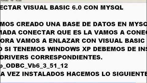 Tutorial Visual Basic 6.0: Como conectar Mysql con Visual Basic 6.0 en windows xp