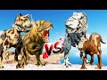 (Jurassic World Evolution)Jaguar I-Rex,Godzilla VS Tiger T-Rex,Indoraptor Dinosaurs Fight