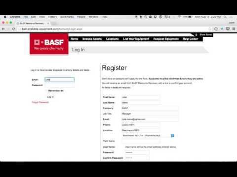 BASF-01: Registration and Login