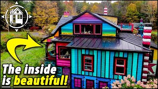 Her 1840s rainbow farmhouse renovation 🌈  jaw-dropping tour