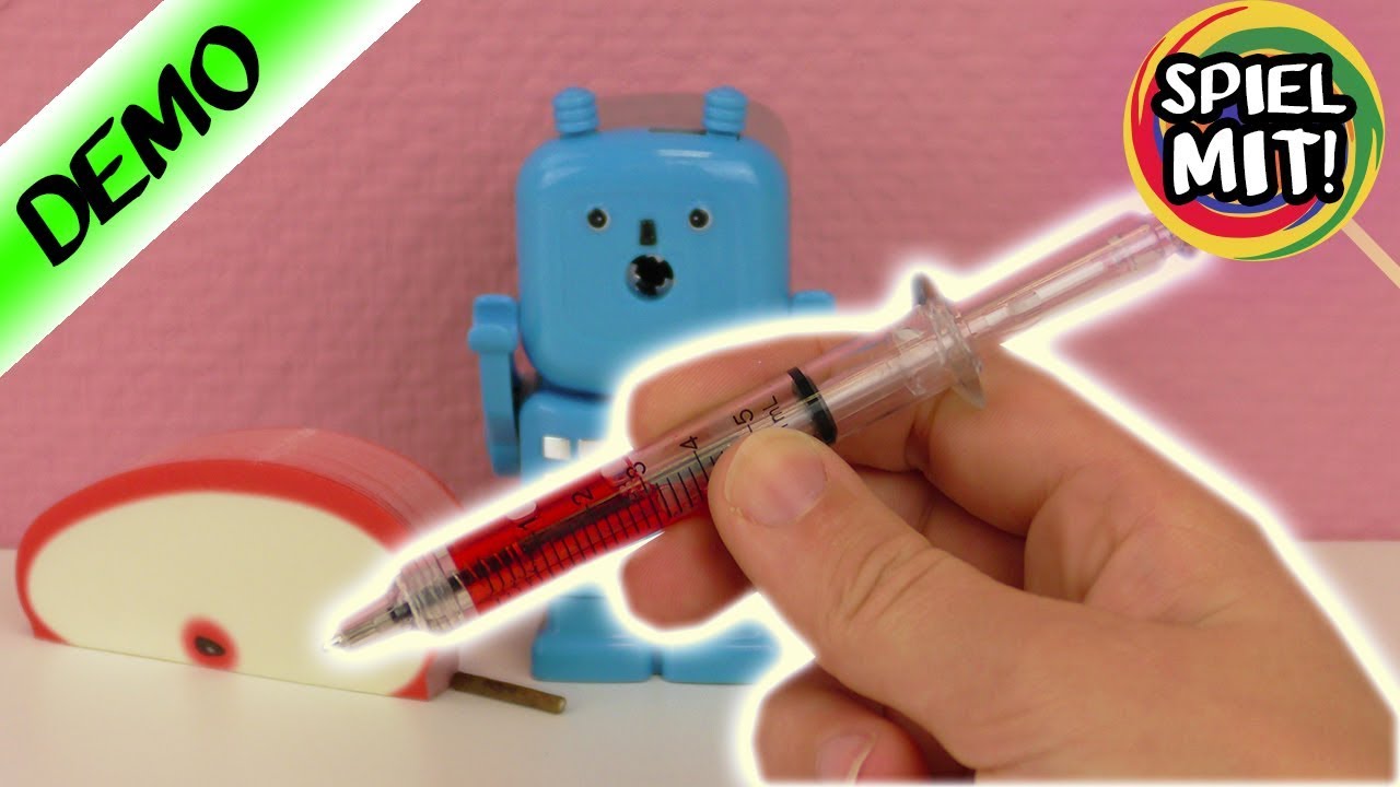 SPRITZEN STIFT MIT BLUT - Roboter Anspitzer Apfel Notizblock