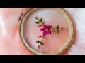 Hand Embroidery Floral Design | Easy Beads Work Flower Design on Dress