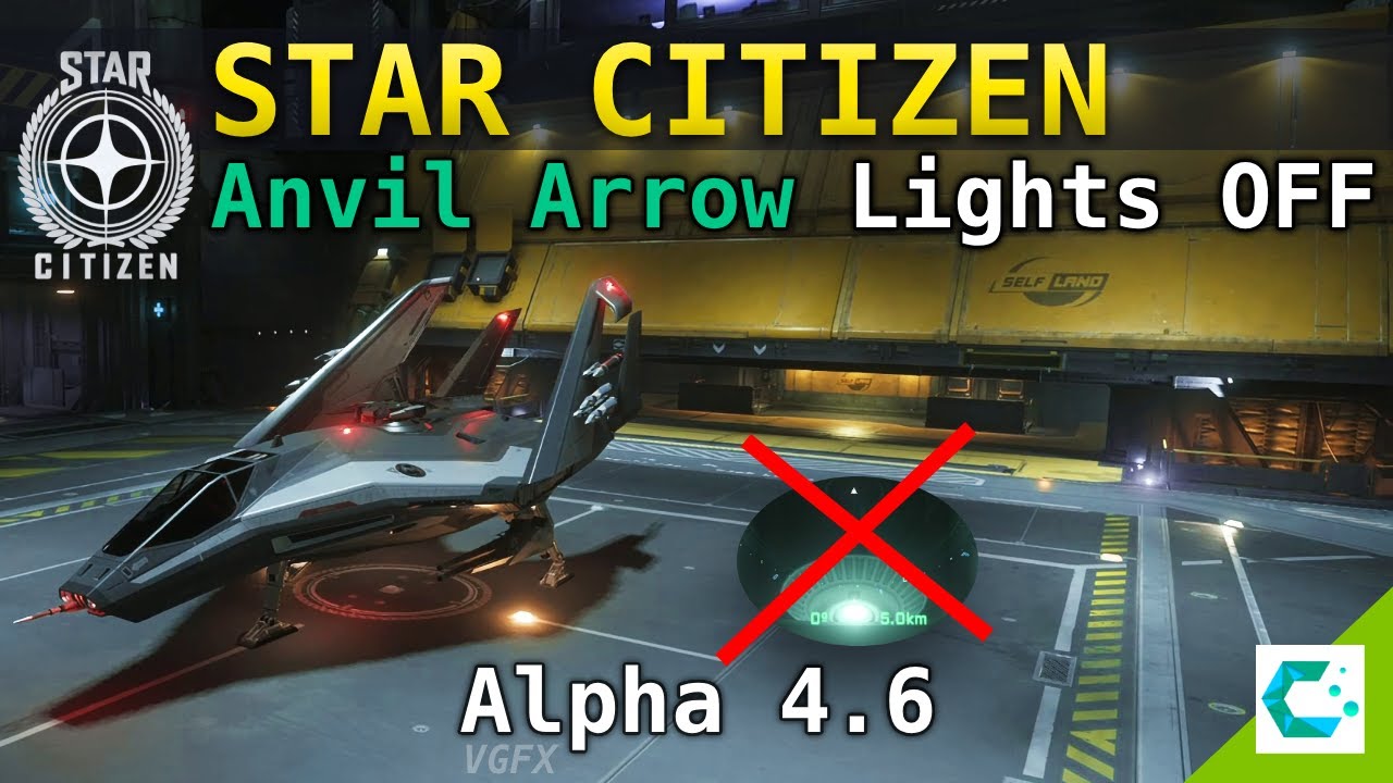 Star Citizen fixed Anvil Arrow cockpit light with Alpha 4.6 - YouTube