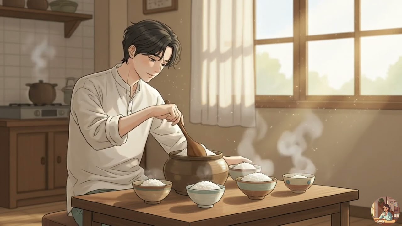 A Quiet Summer Afternoon in the Kitchen | Cozy Ghibli-Style ASMR | instrumental music for relaxation