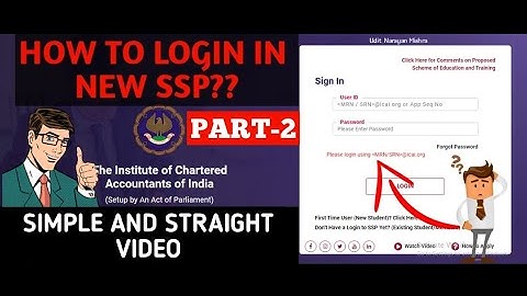 HOW TO SIGN IN INTO NEW SSP | VERIFY EMAIL-ID & MOBILE NO | PART-2 | ICAI | UDIT NARAYAN MISHRA