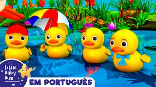 Cinco Patinhos |  Canções para crianças | Little Baby Bum em Português