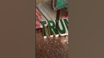 Trump Name Plate Cutting with CNC | Acrylic Sheet