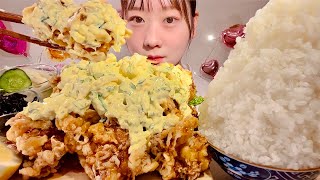 ASMR Fried Chicken Nanban【Mukbang/ Eating Sounds】【English subtitles】