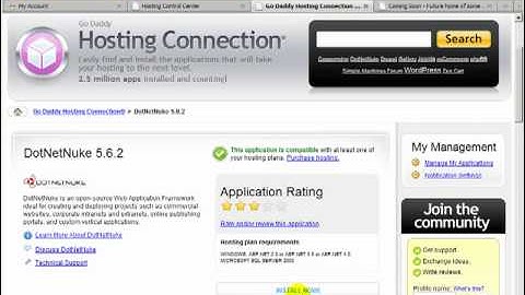 Godaddy and DotNetNuke - Fact or Fiction? - Using the Auto Install part 2 of 3 - Video #219