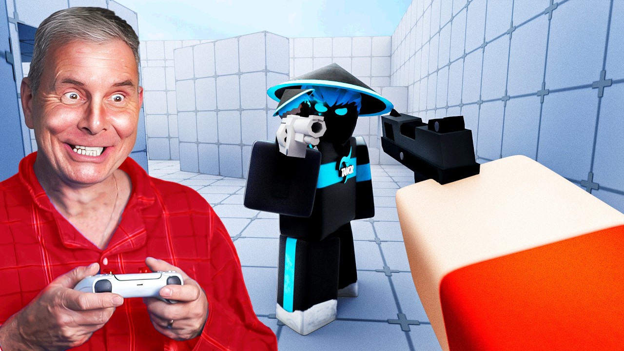 Teaching My Dad Roblox Rivals