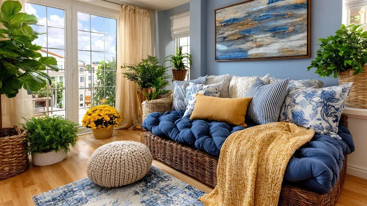 Farmhouse Blue & Yellow Decor Ideas for Spring, Rustic Home Transformation on a Budget