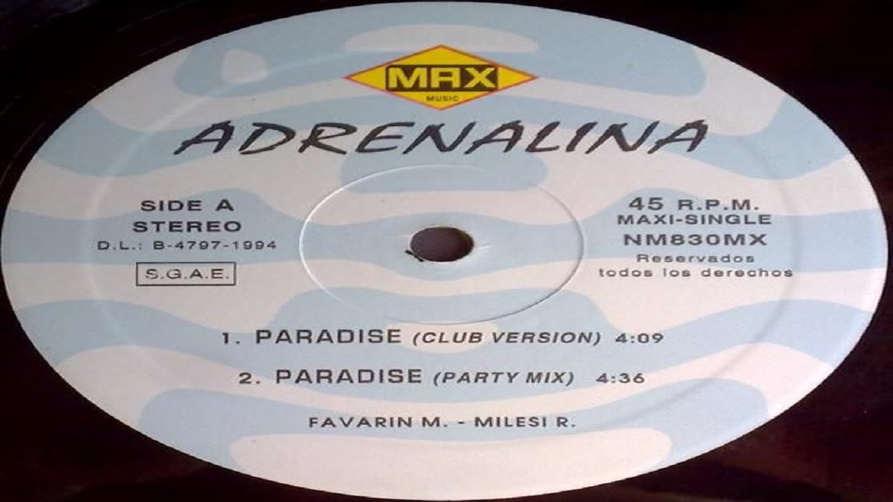Adrenalina Paradise (A2 Party Mix)(1994) YouTube