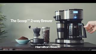 Hamilton Beach® The Scoop™ Kaffeevollautomat 2 in 1 Kombi Kaffeemaschine -  YouTube