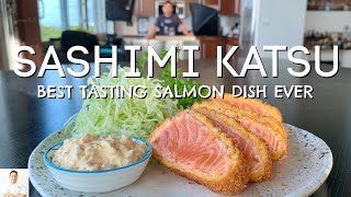 How To Make Salmon Sashimi Katsu - This Is The Best Tasting Salmon Dish!