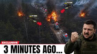 Russia's Protected Logistics Convoy Enters a Drone Kill Zone — 63 Minutes Later, GONE!