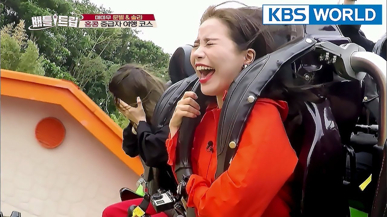 A Brave Challenge Of Moon Byul&Solar To Ride The Roller Coaster! Are They  Laughing Or Crying?? - Youtube