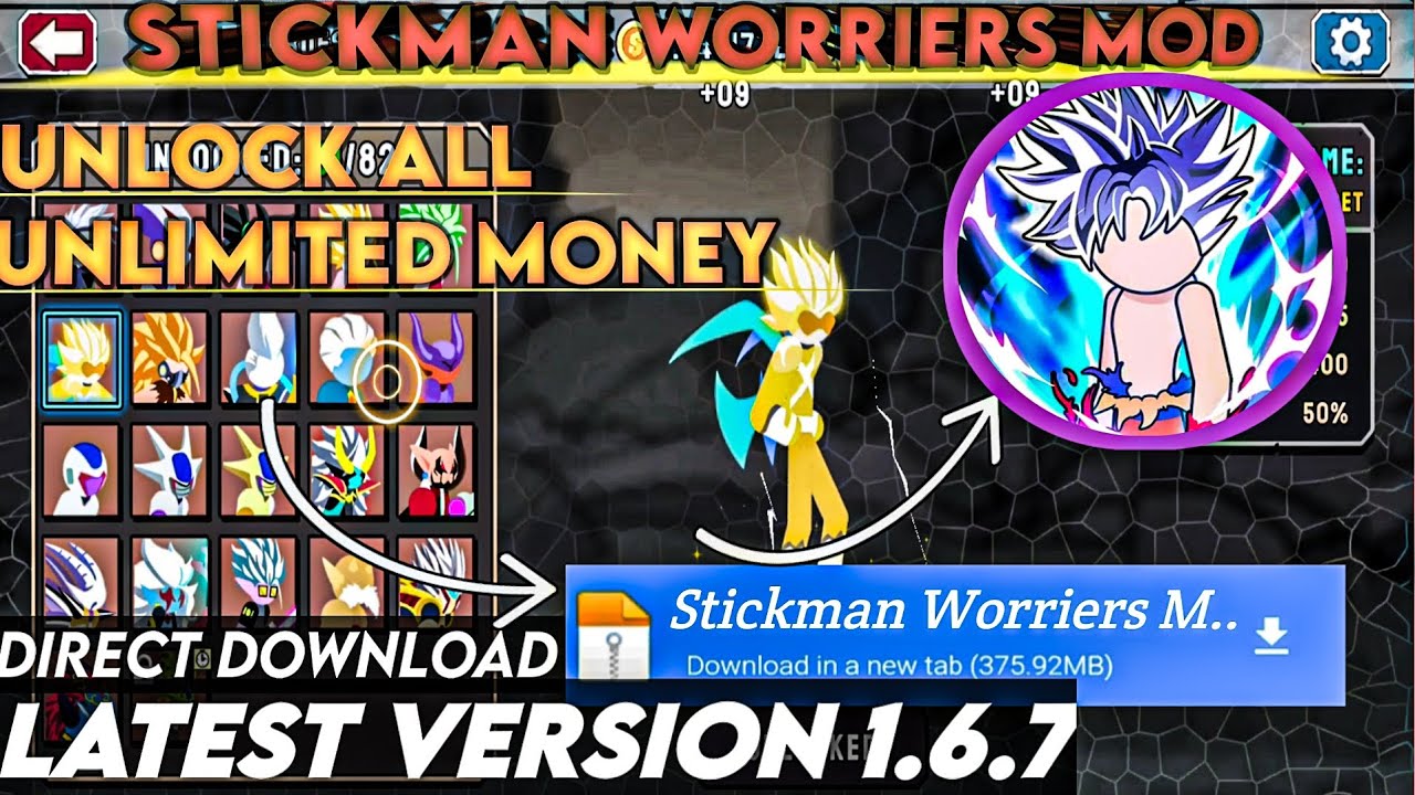 stickman warriors mod apk unlock all characters mediafıre 