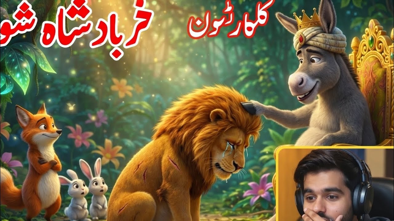 Pashto cartoon video 😲 Sher bhi ro pada! Kharbusha ban gaya King?😱🤹🤹🇵🇰👈👈