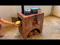 Three in one wood stove / Creative ideas from cement and brick