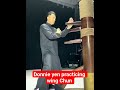 Self Defense Tips Donnie Yen Practicing Wing Chun Kungfu Shortsvideo Funny Viralvideo Hongliu
