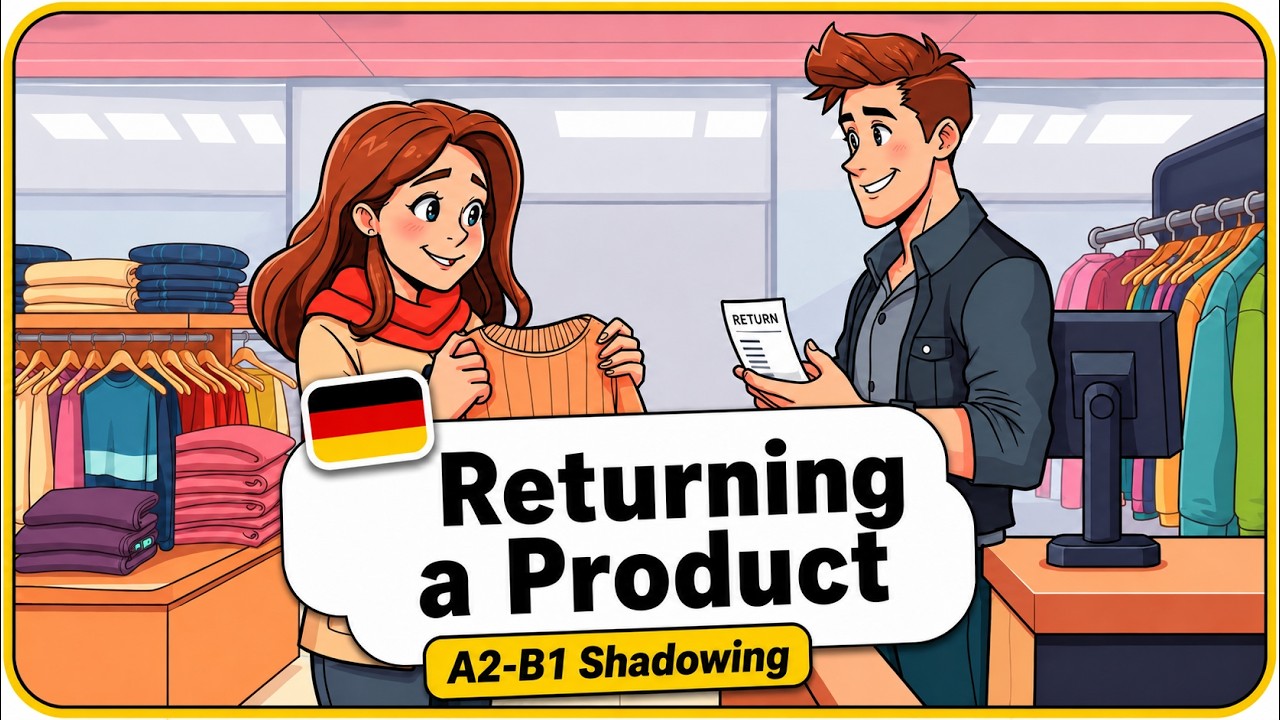 A2–B1 German Shadowing Practice #15 – Returning a Product Artikel ...