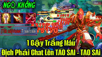 NGỘ KHÔNG Liên Quân || Trang Bị và Bảng Ngọc Mạnh Nhất 1 Gậy Trắng Máu Gánh Team Lật Kèo Căng