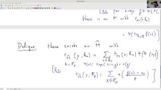 Emmanuel Kowalski: Harmonic analysis over finite fields and equidistribution (NTWS 097)