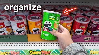 Public ASMR🍬Dollar Tree Shelf Organization (Tapping/Scratching)