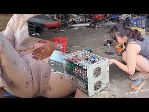 Amazingly, the 18-Year-Old Girl Repairs and Restores the Burned Circuit Board of a Welding Machine
