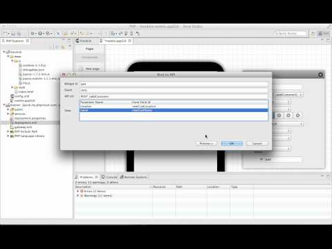 Create Mobile GUI and bind it to remote PHP service in Studio CCM