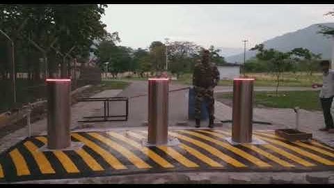 K12/M50 Crash Rated Bollards (Model S12) guarding our senitels.