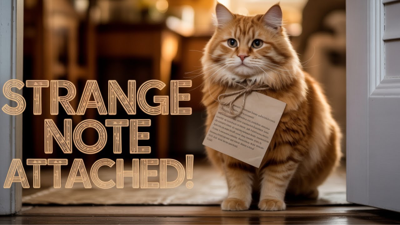 Owner Is Shocked When His Cat Returns Home With Strange Note Around His Neck!