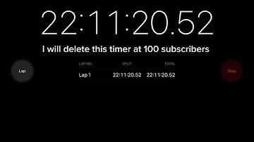 I will delete this timer at 100 subscribers