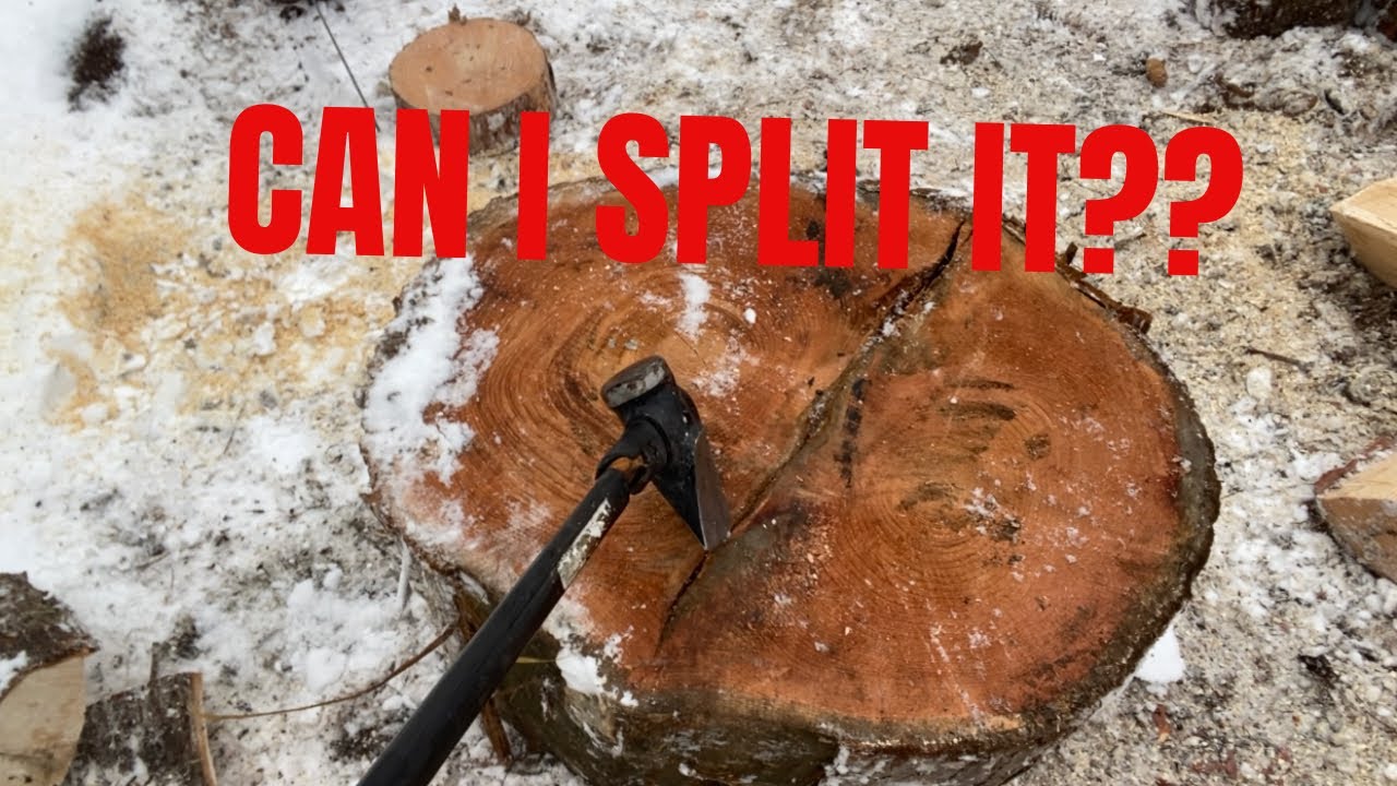 Splitting firewood rounds with Fiskars Maul #workout - YouTube