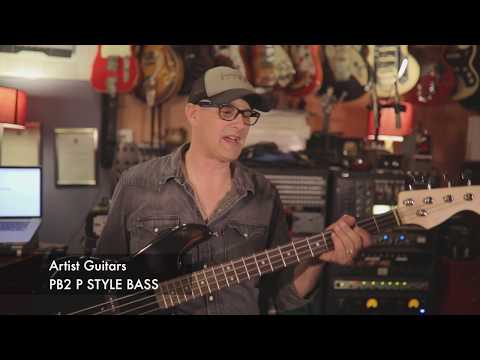 artist-pb2-black-electric-bass-guitar-demo