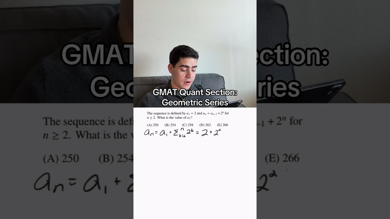 How to solve geometric series problems for the GMAT Quant section