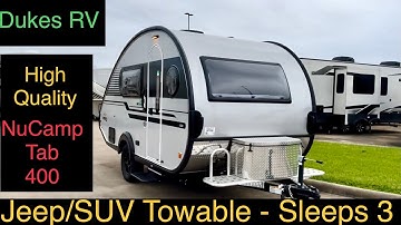 Jeep/SUV Towable 2023 NuCamp Tab 400 “Boondock” Super Cool Teardrop Travel Trailer