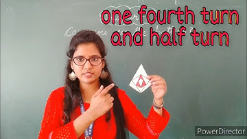 Can you see the pattern , half (1/2) turn and one fourth (1/4) turn #class5th