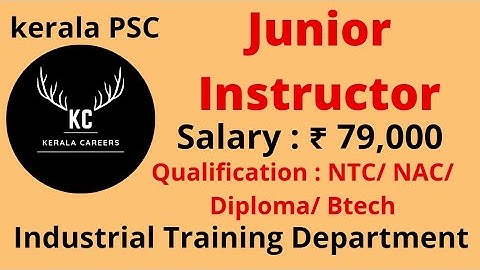Junior Instructor COPA for Industrial Training Department in Kerala PSC @KERALACAREERS #psc