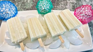 Paletas Heladas de Piña Colada y Coco