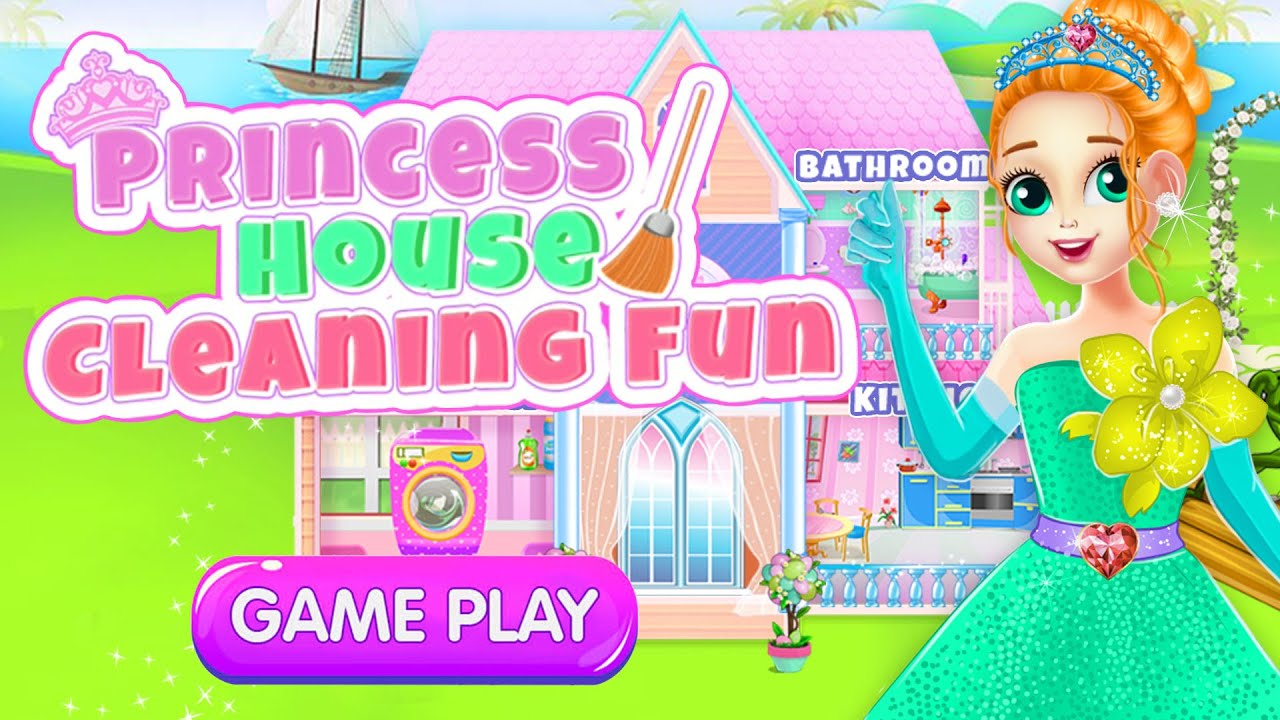 Princess House Cleaning Gameplay || House Cleaning Games | Happy Melon